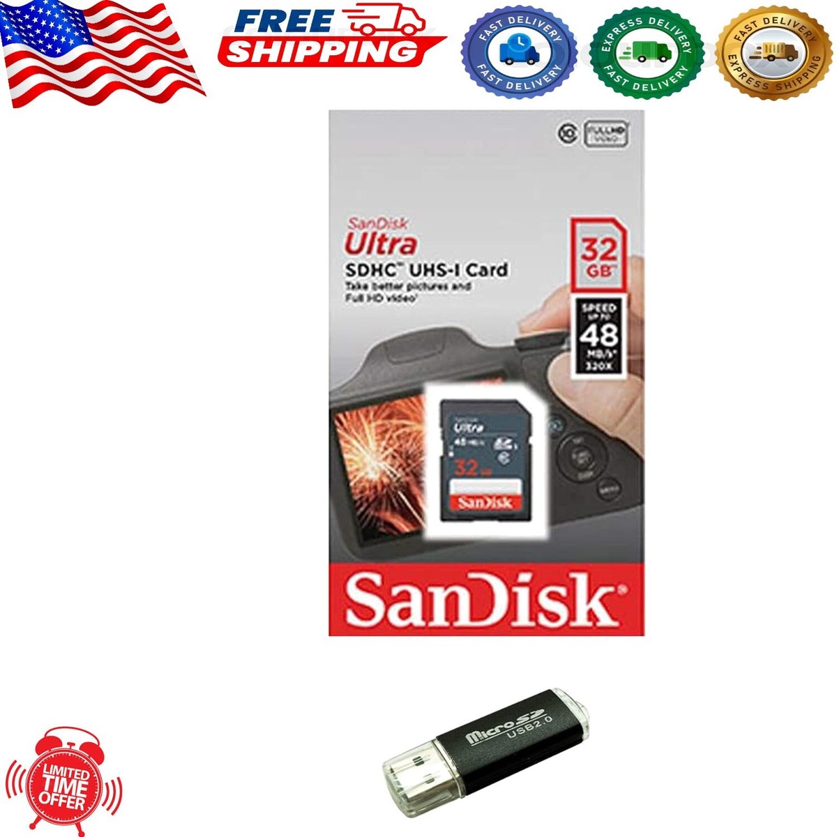 Sandisk 32GB SD SDHC Flash Memory Card for Nintendo 3DS N3DS DS
