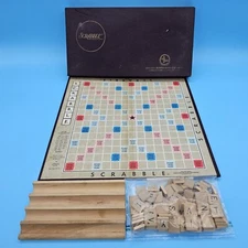 Scrabble Crossword Game Vintage 1950s Selchow & Righter