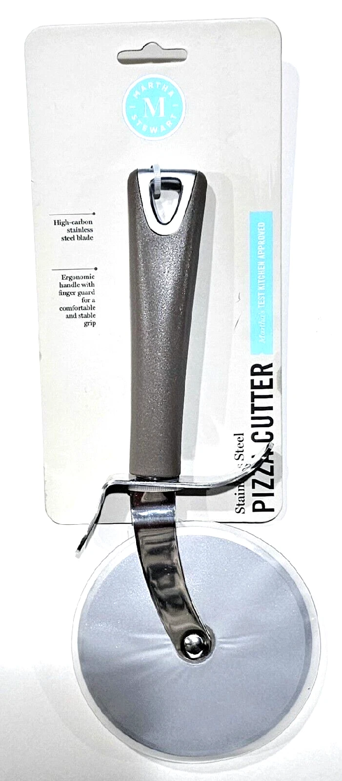 Martha Stewart Stainless Steel Pizza Cutter Ergonomic Handle