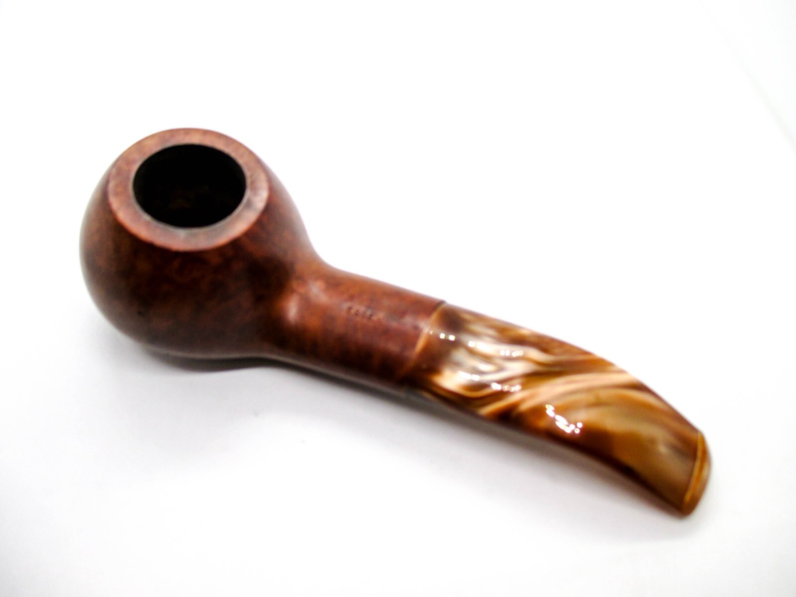 C. B. PERKINS Tobacco Pipe London made Essex Acrylic Pearlized Stem Estate Used