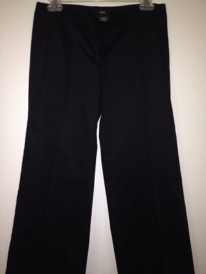 Sele Solid Black Low Rise Wide Leg Dress Pants Slacks Junior Size 5 6 eBay
