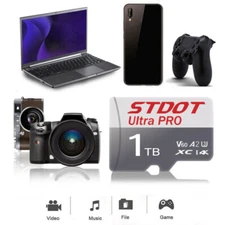 Micro SD Card Memory Card Class 10 U3 A2 64GB 128GB 256GB 1TB + Free Adapter LOT