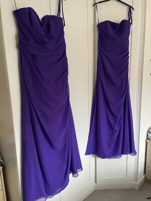 NEW (unworn) Ebony Rose bridesmaid prom dress maxi Violet Size 12 (RRP  £98) UK