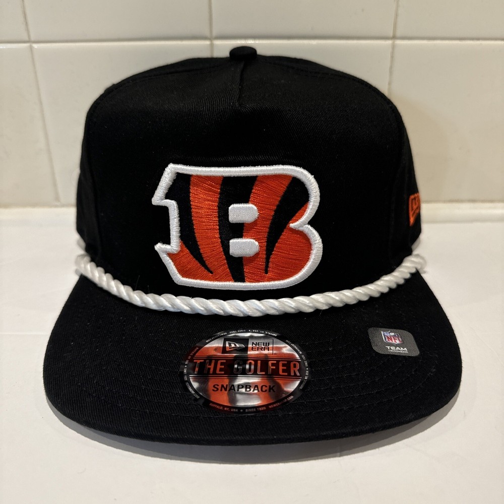 New Era Cincinnati Bengals The Golfer 9FIFTY Rope Snapback Black Hat Cap NWT