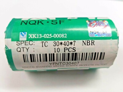 Lot of 10 pcs. NQK.SF 30X40X7 Oil Seal Rotary Shaft TC Double Lip NBR