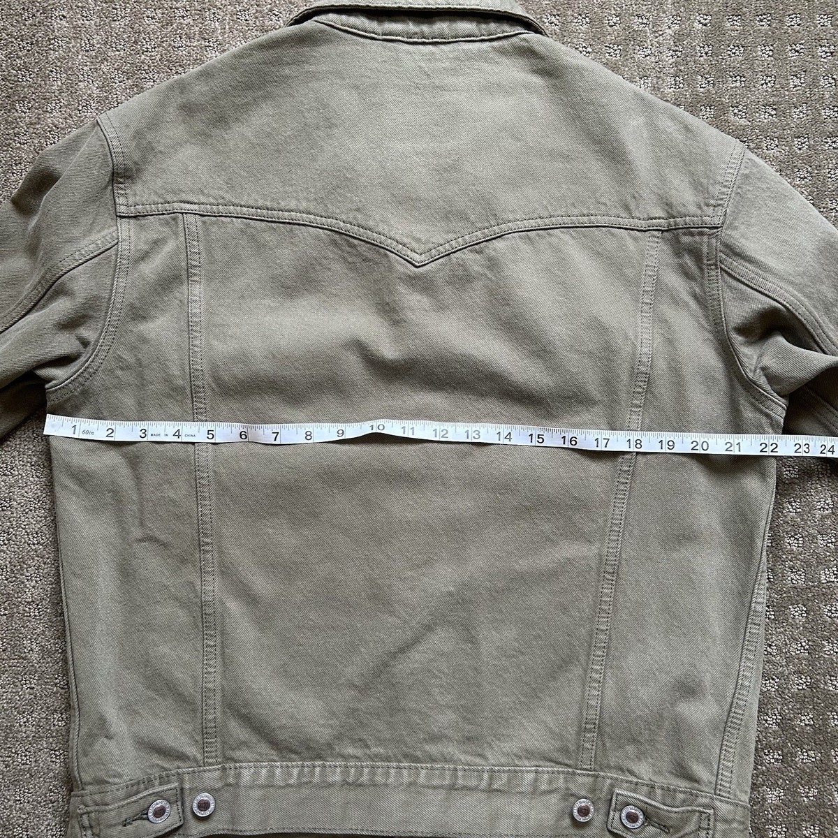 Levi's SilverTab Olive Green Mens Denim Trucker Jacket Size Small