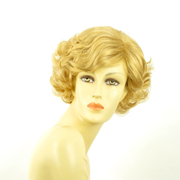 Perruque courte bouclée blonde Mathilde LG26 style chic pour le quotidien