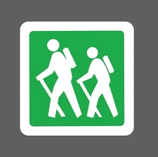 Hikers Sign Sticker Explore Waterproof