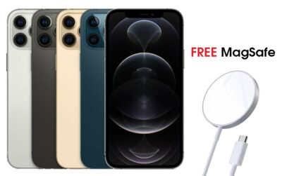 Apple iPhone 12 Pro 256GB A2341 (Fully Unlocked) All Colors w/ MagSafe Bundle
