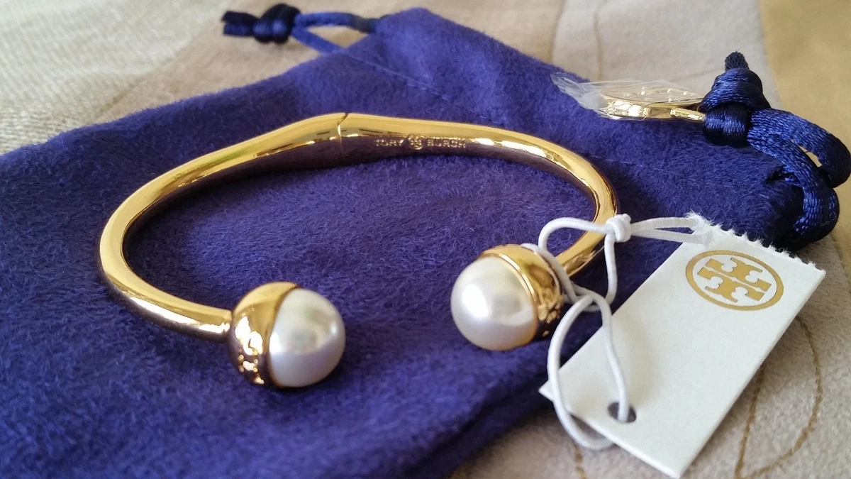 Tory burch gold bead bracelet deals