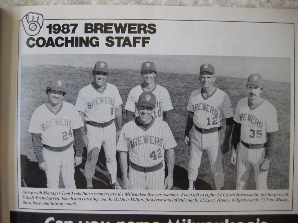 Milwaukee Brewers Baseball Program 1987 eBay