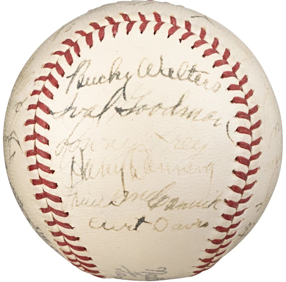 1939 All Star Game Team Signed Baseball 24 Sigs Mel Ott PSA DNA JSA & BAS COA - Image 3 of 4