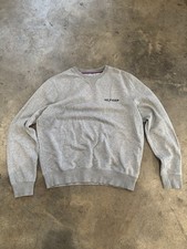 Tommy Hilfiger Gray Fleece Crewneck Pullover Sweatshirt Embroidered Logo M Men