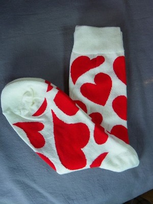 Paar Valentinstag Socken Liebe Herz rot bl ausgefallen Damen 37 38 39 40 41
