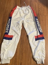 Vintage 90s Starter Sz Medium Trackpants Sweatpants Joggers Drawstring White