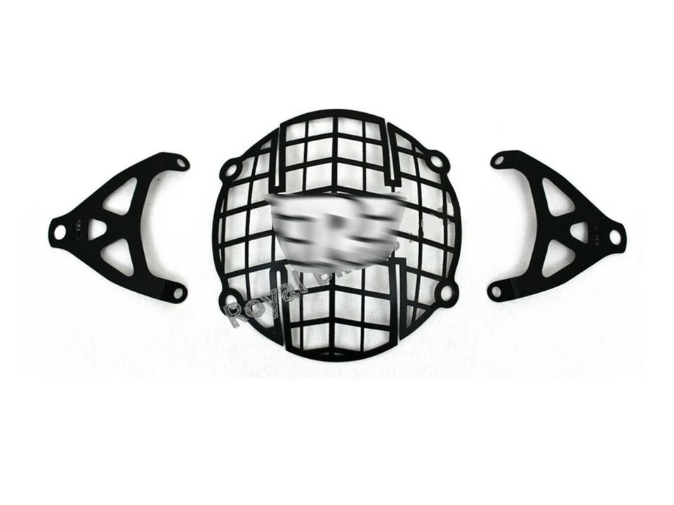 Fit For Royal Enfield Meteor 350cc - "Net Design Black Headlight Grill Set" - Изображение 3 из 4