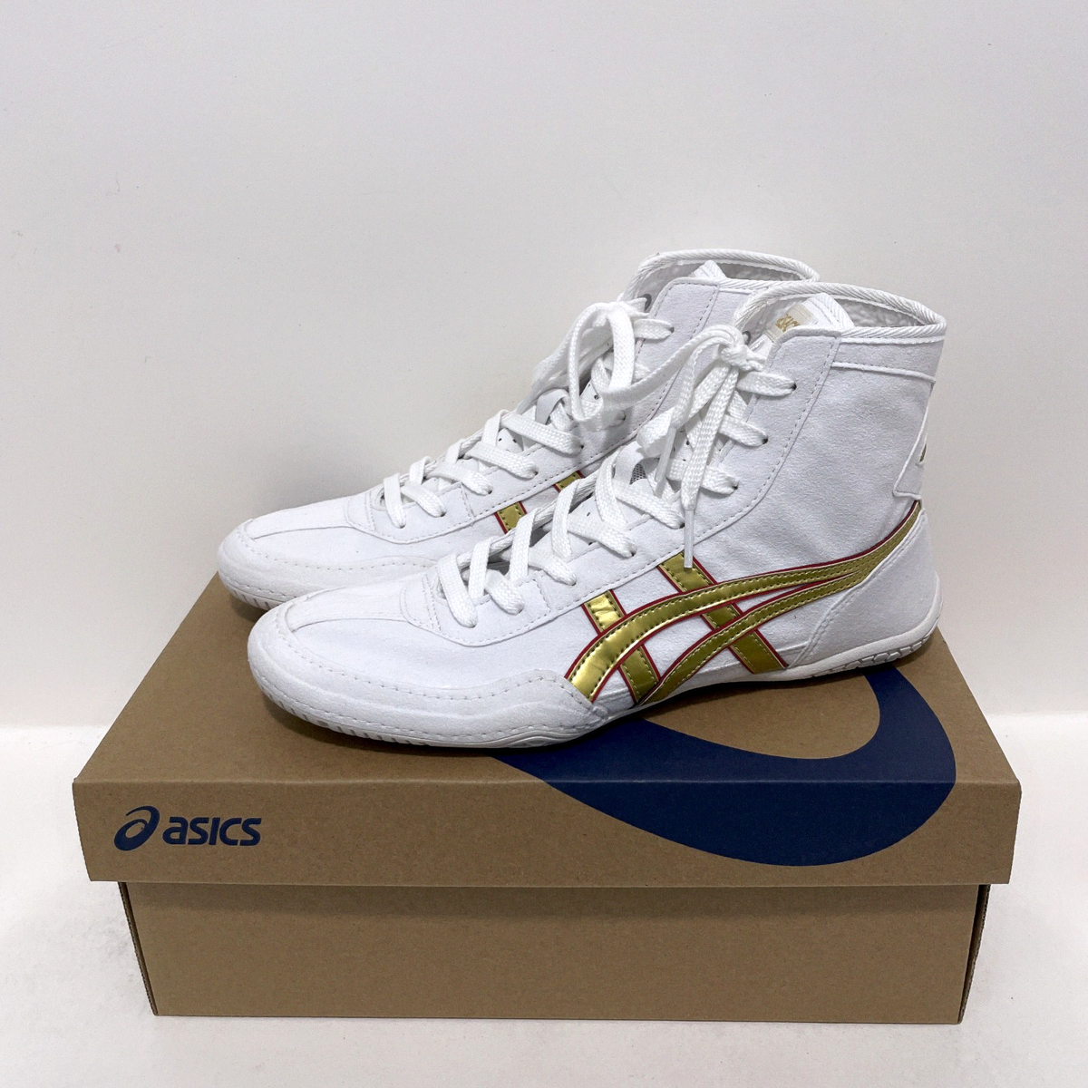 ASICS EX-EO 1083A001 TWR900 White x Gold x Red Wrestling Boxing