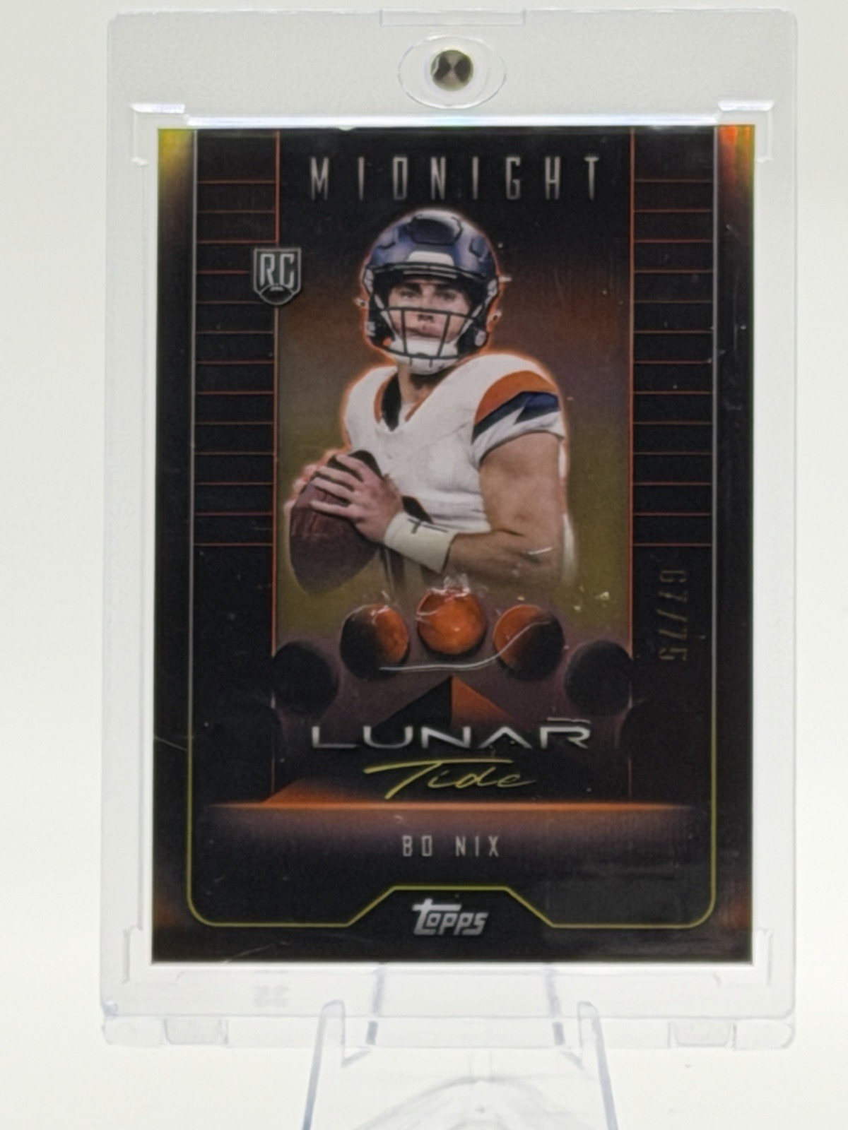 Bo Nix Topps Midnight Lunar Tide #LT3 Dusk