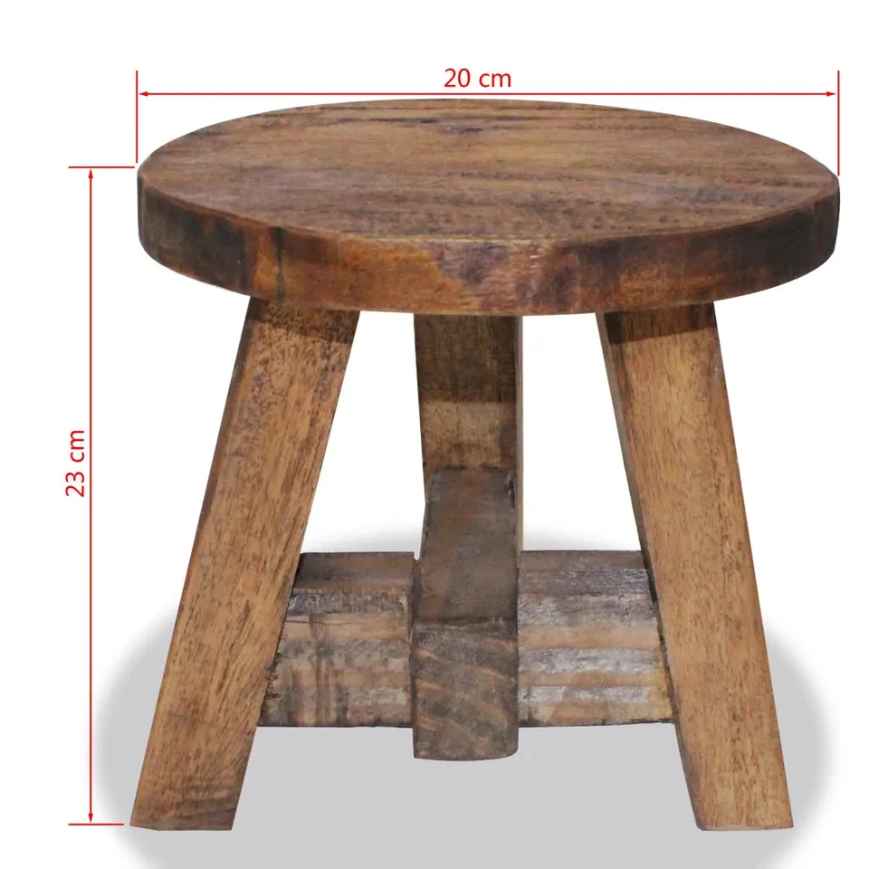 Stool Varies Solid mahogany wood Compact Durable Stool Round vidaXL - Image 3 of 3