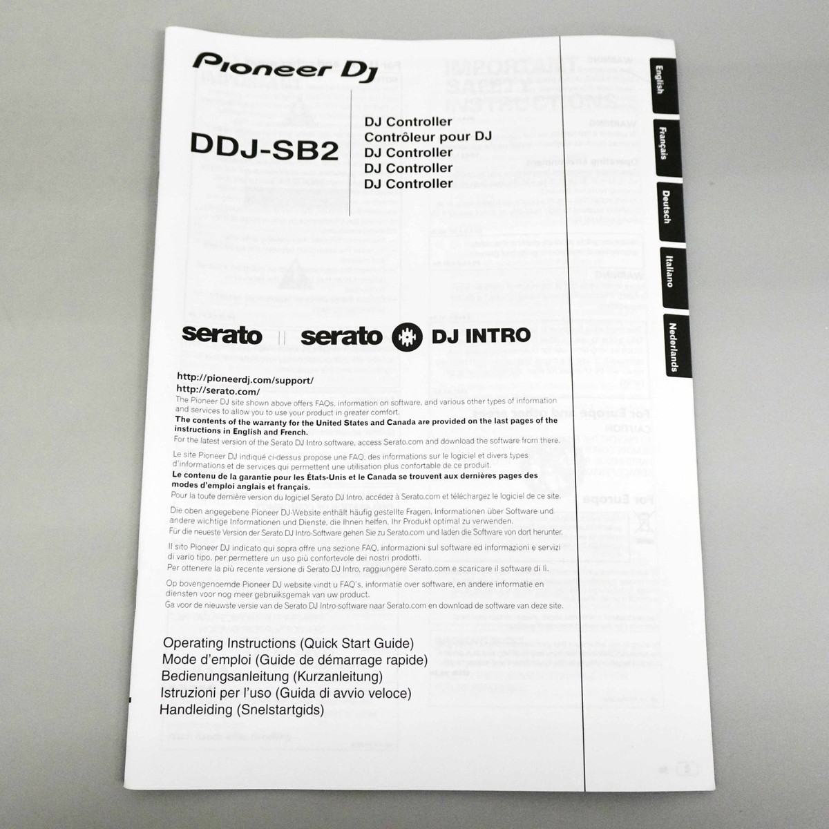 Pioneer DJ DDJ-SB2 Black DJ Controller 2-Channel Serato DJ Pro 