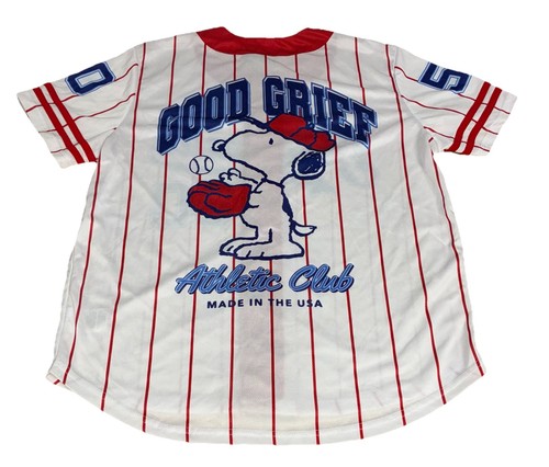 Peanuts Snoopy #50 Men’s Large Baseball Jersey Good Grief Athletic Club Preowned - 第 14/14 張圖片