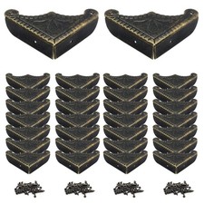 30Pcs Antique Box Corner Protectors, Decorative Edge Safety Guard Cabinet Fur...