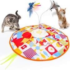 Rechargeable Cat Toys,Hide and Seek Game Interactive Cat Toys for Indoor Cats...