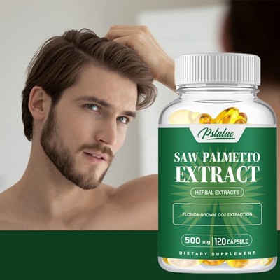 Saw Palmetto Extract Capsules - Gluten-free, Vegan, Natural Ingredient - 120pcs