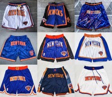 Mens Knicks Basketball Short Pants Stitched W...