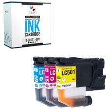 3-Pack Compatible LC501 Color Ink Cartridges fits Brother MFC-J1260DW, J1360DW