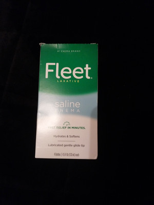 Fleet Laxative Saline Enema for Adult Constipation, 4.5 fl oz, 4 Bottles ...