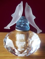 SWAROVSKI CRYSTAL FLACON BLUE DOLPHINS PERFUME BOTTLE 265896