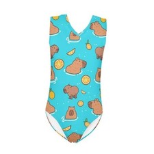 Leopard Leotard Girl Gymnastics Toddler Tank Biketards One 7-8 Years Capybara