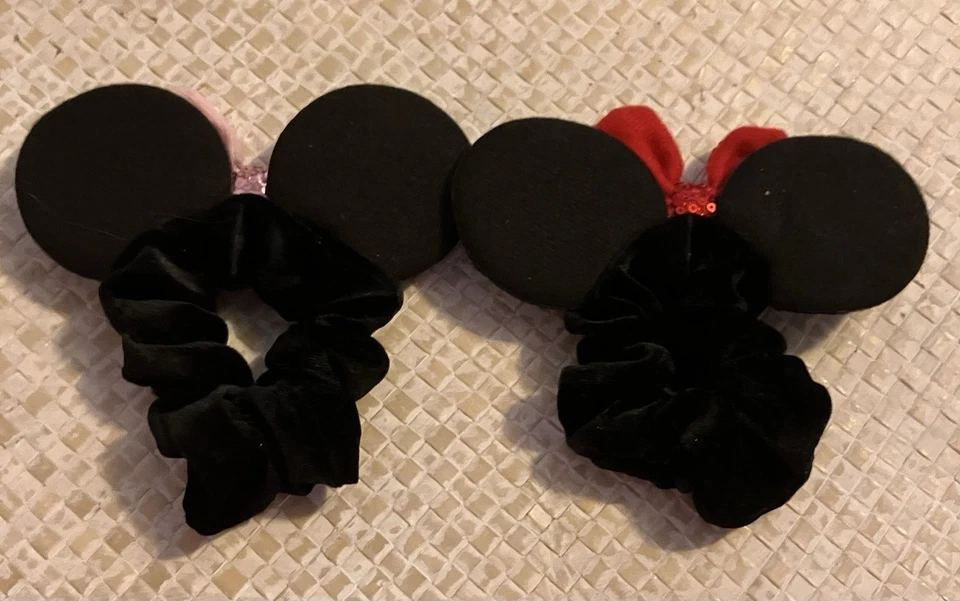 Lote de 5 disfraces de Halloween estilo orejas de ratón cola de caballo crujientes pelo rosa rojo intenso Foto 3 de 4