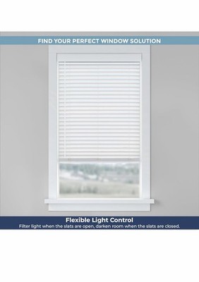 LEVOLOR Basics Cordless Light Filtering Faux Wood Blind27  Width and 64  Length,