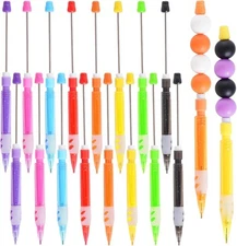 16 Pcs Beadable Pencils, Mini 1 Count (Pack of 16), [Multicolor] 