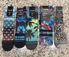 Stance Casual Youth Kids Wade Collection 5 Pair Crew Socks Size YL 3-5.5 New