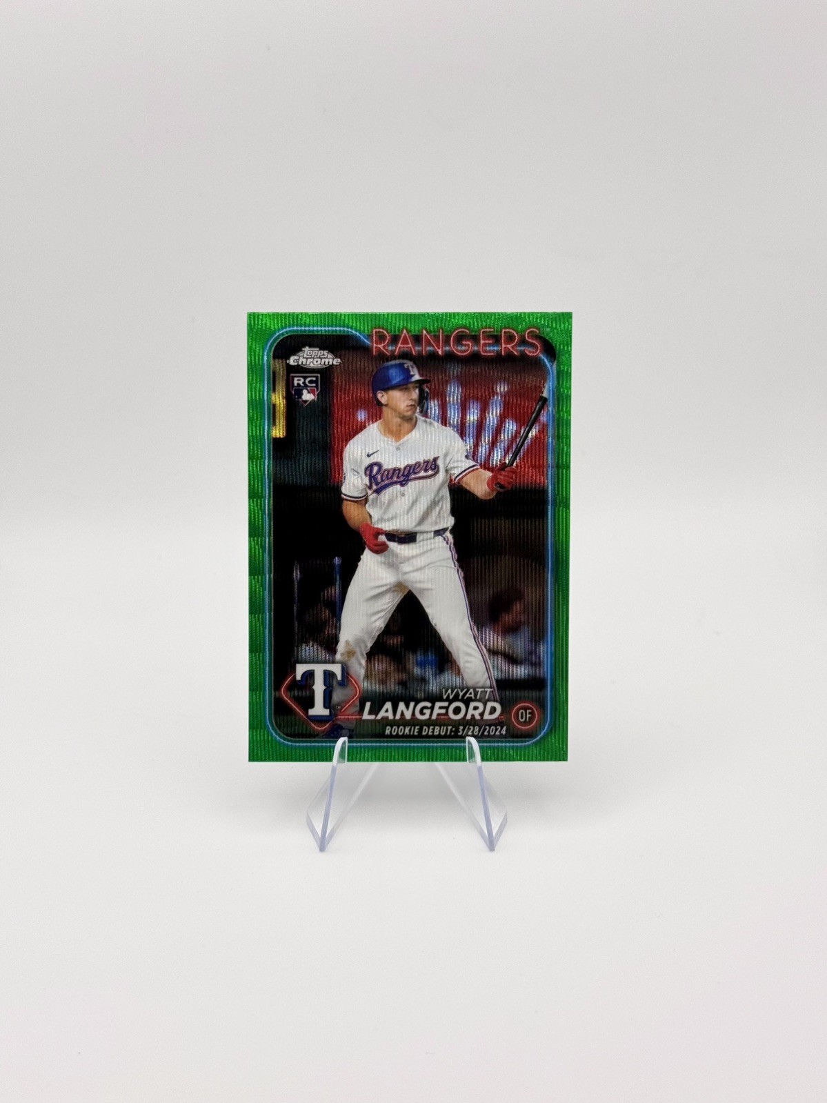 2024 Topps Chrome Update - Wyatt Langford #USC37 Green Wave /99 (RC)