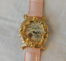 Kirks Folly Treasure Island Vintage Watch Pink Leather Guess Band WORKS