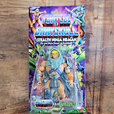 Mattel Turtles of Grayskull Stealth Ninja He-Man Action Figure w Comic & Sword