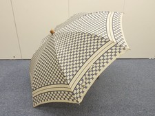Celine Umbrella Triomphe Blue Cream Vintage 40.1 25.9 inch