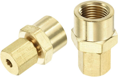 3Pcs Brass Compression Tube Fitting, 1/8'' Tube OD X 1/8'' NPT Female Conn