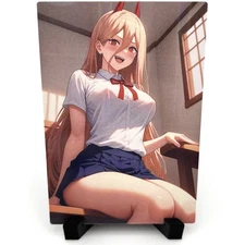 Chainsaw Man Power Sexy Hot Anime Waifu Girl Doujin Lewd Goddess Story Art Card
