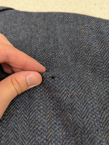 Abrigo Deportivo Bill Blass Para Hombres 48R Azul Lana Espiga Tweed Blazer Chaqueta De Colección EE. UU. - Imagen 7 de 14