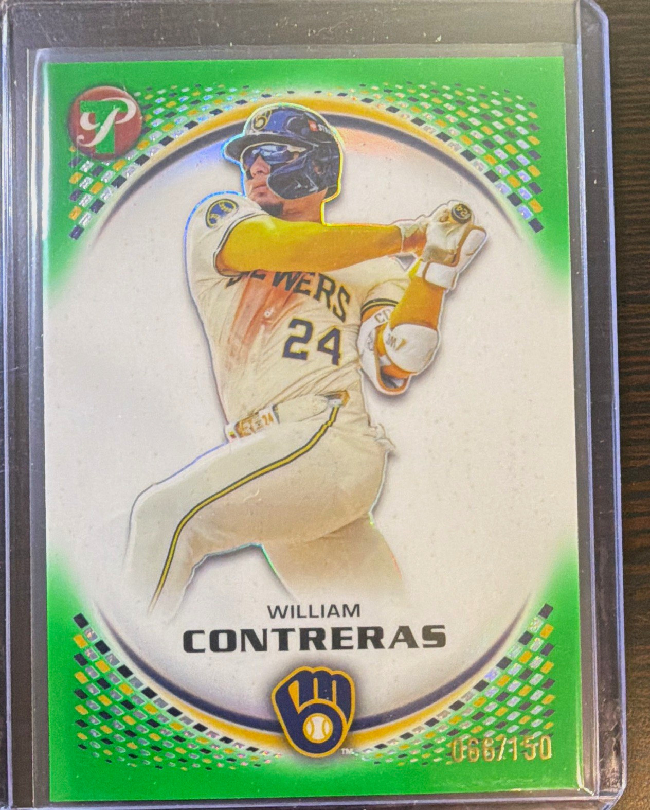 Topps Pristine 2026 William Contreras Milwaukee Brewers Green Parallel /150
