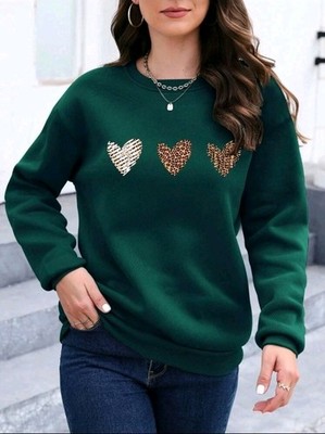 INAWLY Feather Print Drop Shoulder Sweatshirt,Long Sleeve Tops...