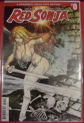 RED SONJA 0 VOL.4 DYNAMITE SNEAK PEEK VARIANT COMIC 1:50 PETERSON CHU 2016 NM 