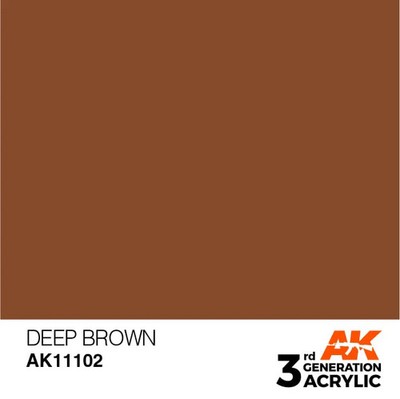 AK Interactive 3rd Gen Acrylic AK11102 Deep Brown 17ml