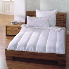 Bettenset Steppbett 135x200cm Mikrofaser Kopfkissen Bettdecke 95°C Sanitized