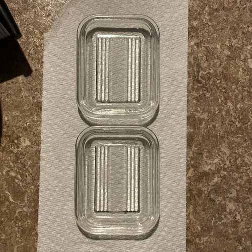 2 Vintage Pyrex 501 C Refrigerator Dish Lid Replacement Lot